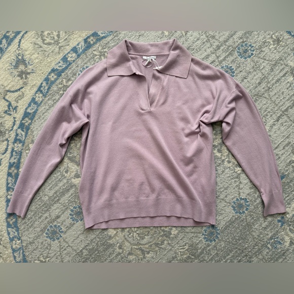 Vila Milano Sweaters - Vila Milano Collared V-Neck Sweater